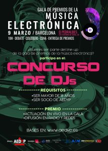 Concurso DJs Gala de la Música Electrónica AEDYP